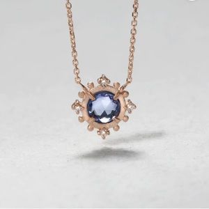 Blue Sapphire Burst Necklace Sirciam Jewelry